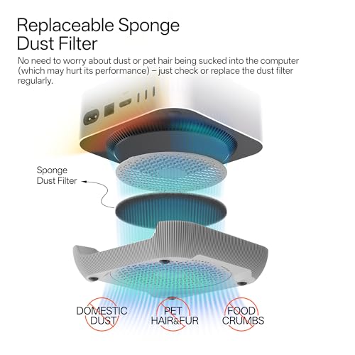 Support Mac mini M4 Lonelyfox socle de refroidissement et bouton avant