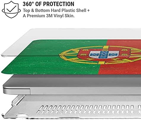 Skinit Case + Skin Compatible with MacBook Pro 15in (2016-19) Originally Designed Portugal Flag Distressed Design