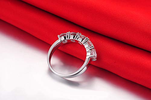 Sterling Silver Jewelry 2.5CT 5 Stones NSCD Diamond Ring for Women 18K White Gold Plated Anniversary Ring Brand Quality Luxury Vintage Ring4