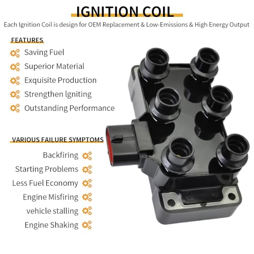 Set of 1 DG452 Ignition Coil Pack with 6 Spark Plugs & Wire Set Compatible with Ford Ranger Explorer Mustang V6 4.0L, Replacement for FD480 FD490 DG455 DG459 DGE446 by CNPAPC - Used condition - Image 3