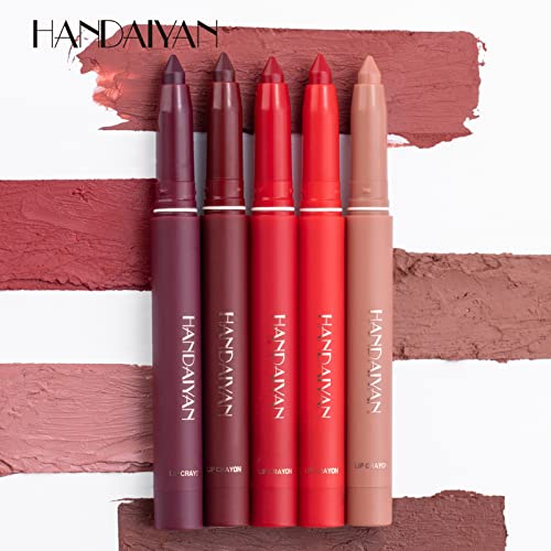 6 Colors Matte Lipliner&Lipstick Set, Long Lasting Lip Liner Pencil With Sharppens, Smooth And Soft Lipliner Pen, Non-Dry, Easy To Use, Cruelty Free（Set-A） #TOP4