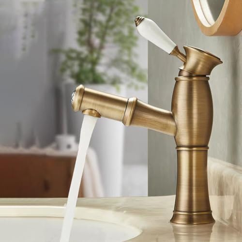 Mitigeur de lavabo de salle de bain avec jet extractible rétro - 3