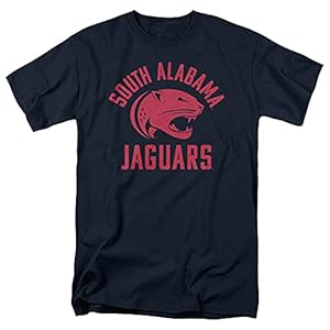 University of South Alabama Official Large One Color Logo Short Sleeve Mens Cotton T-Shirt,Navy, Large