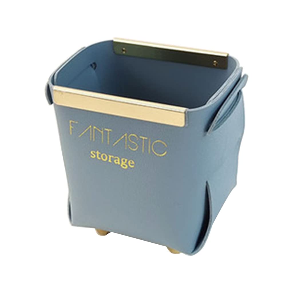 Yhplxyuus Exquisite Goods Storage Box Foldable Small Size Large Capacity Makeup Storage Bucket for Cosmetics Stationeries Sundries Makeup Bucket Organizer Large Capacity Heavy Duty