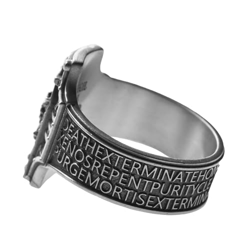 Starforged Warhammer 40K Creed of Ordo Xenos Deathwatch Silver Ring Accessories Jewelry3