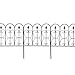 Giantex Garden Fence 32in x 10FT Folding Decorative Border Fence Set of 5 Coated Metal Panels Lightweight Ourdoor Patio Edge Fence