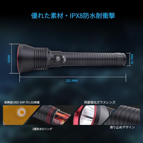 TrustFire DF70ダイビングライト