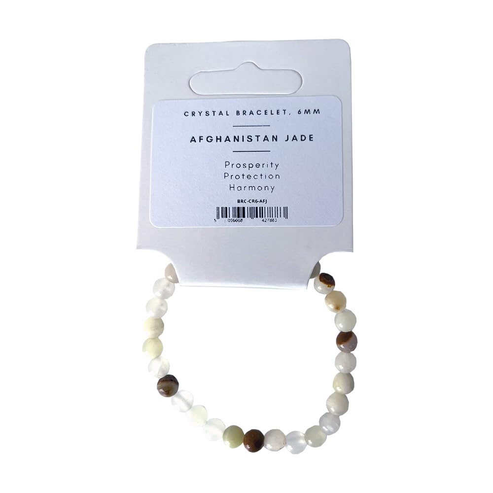 VIE Crystal Bracelet, 6mm, Afghanistan Jade