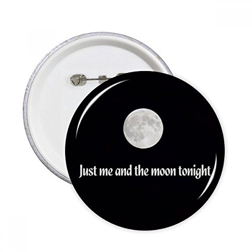 Cadeau de lune photo art ronde pins bouton badge XXL pour vêtements DIYthinker