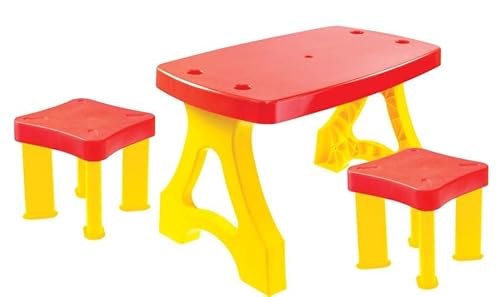 Gagadumi 11852fr, Table de Jardin et de Pique-Nique pour Enfants + 2 x Chaise, chaises et Table pour Enfants, 78 x 48 x 43,5 cm Cover