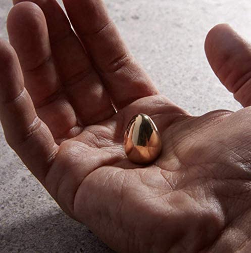 Orijin Design Co. All Natural Meditation, Mindfulness & Focus Tool. The Thinking Egg. Natural Brass Metal