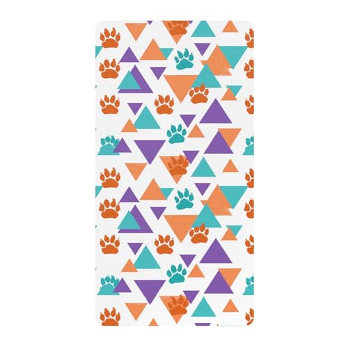 Parure de lit coton extensible motif triangles pour lit enfant