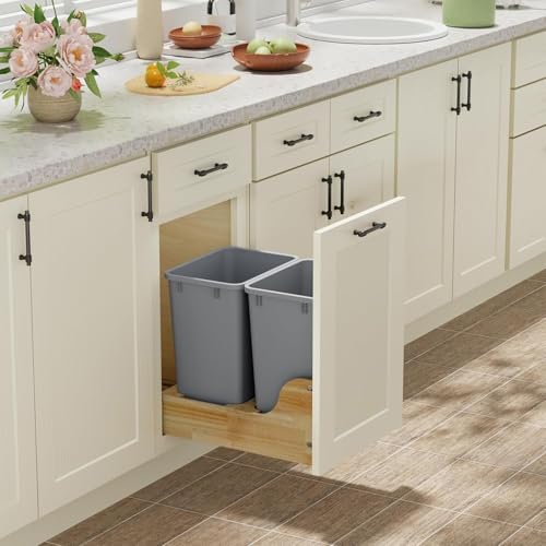 Image of ROOMTEC Lightweight and Durable Slim Trash Can,35QT Kitchen Trash Can,1 PCS