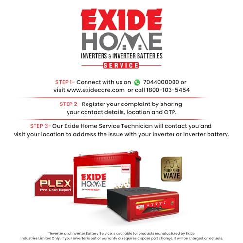 Image of Exide Inverter & Battery Combo for Home, Office & Shop - STAR12V1375 (1375VA /12V) Pure Sine Wave Home UPS + INVA Master IMTT2200 220Ah Tall Tubular Battery | 42M Inverter & 60M Battery Warranty