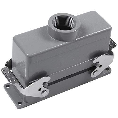 Giilayky Rectangular H24B-He-024-1 Conectores de Uso Intensivo Potencia 24 Línea de Núcleos Pies Tornillo 16 A 500 V de Aviación, 139 x 43 x 72 mm