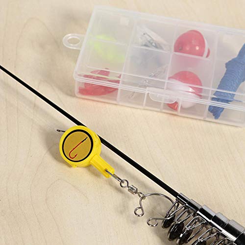 Agulhas de pesca para pesca com nó rápido para cortador de unhas, dispositivo de pesca (amarelo)