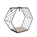 ZIRUIGONG Scaffale for pareti esagono, scaffalature in metallo montate, scaffali decorativi presellati, mensola mobile decorazione murale geometrica for cucina, camera da letto, nero, griglie bianche