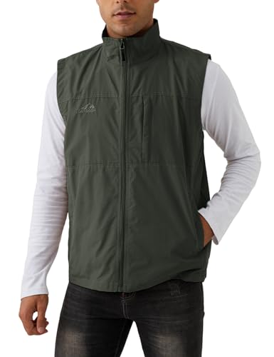 Image of Gihuo Men's Fishing Vest Utility Vest Casual Outdoor Quick Dry Safari Travel Golf Vest Work Vest