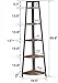 O&K FURNITURE 5 Shelf Industrial Corner Bookcase and Shelf, A-Shaped Display Corner Storage Rack Bookshelf-70-Inch, Vintage Brown