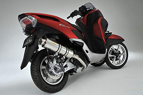 ヤマハ トリシティー125 ステンレス製マフラー ブルー/シルバー ヤマハ トリシティー125 ステンレス製マフラー ブルー/シルバー