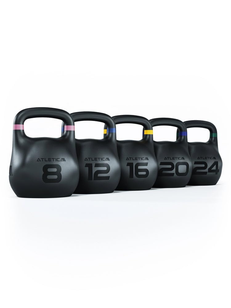 ATLETICA HRX - Set di kettlebell ottagonali, funzionale, 80 kg, ergonomia perfetta