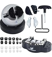 CTISMICE Ball Vise, 5 Inch Jewelry Vice with 2pcs Jaw, 32pcs Pin Plates, 2pcs Bell-Shaped Jaw Att...