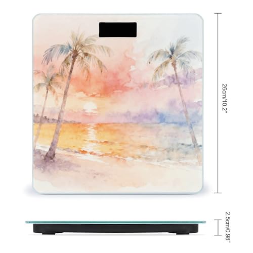 Báscula Digital de Baño Tropical Sunset con Pantalla LCD miniatura 2