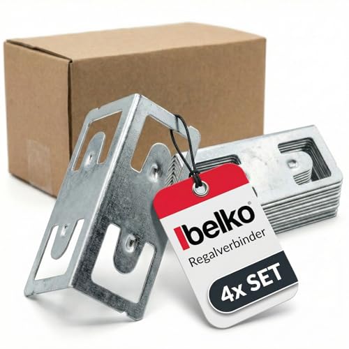 Panorama24 Verbindungsstück für Steckregal Lagerregal Kellerregal S-Verbinder C114 180x90x40, 4Stück