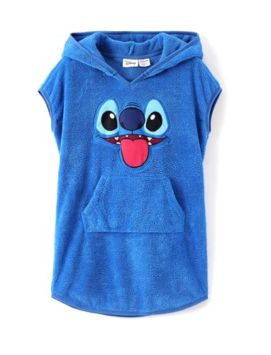 Image of Disney Marvel Princess Frozen Stitch Elsa Girls Hooded Swim Cover Up for Swimsuit Bathing Suit Swimwear Pocket 4-7 Years