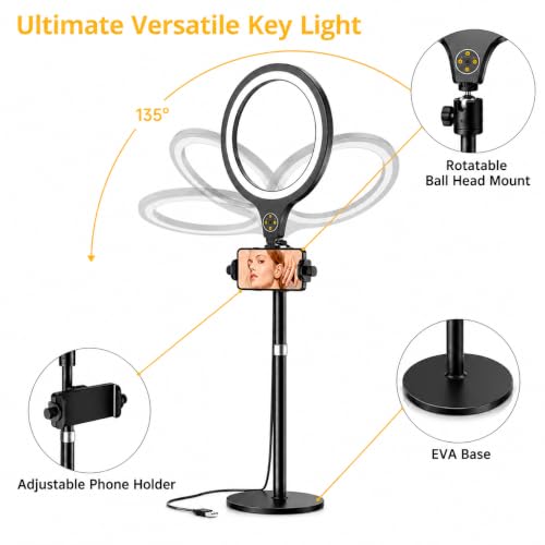 Image of 11 inch USB LED Camera Soft Panel Light | Photography Lighting Kit for Recording | YouTube, Makeup, Live Streaming, Video Recording with Tripod Stand & Phone Holder (Y-10 Slab Light)