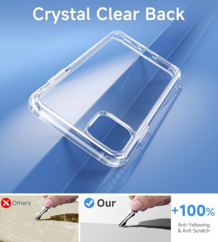 Image of DIZORO Crystal Clear Back Case Cover for iPhone 12 Pro Max Non Yellowing Transparent Cover |Hard Back Cover Clear Case for iPhone 12 Pro Max with Anti-Yellow (PC, Transparent)