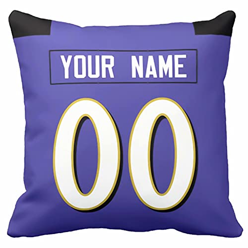 Image of ANTKING Throw Pillow 2 Pack with Custom Name and Number Personalized Gift for Men Women Boys