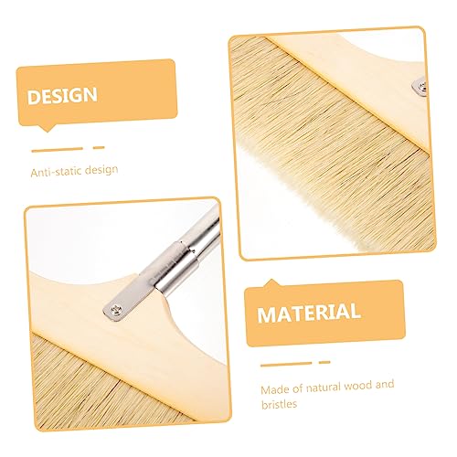 SEWOART Robuster Haushaltsbesen Besen mit Hartholzböden Borstenbesen mit Metallgriff für den Innen- und Außenbereich – Bild 6