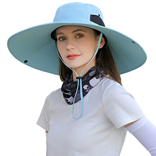 Image of Wide Brim Sun Hat for Men Women UV Protection Ventilated Summer Hats for Fishing Hiking Garden Beach