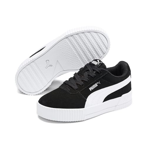 Image of Puma Women's Carina Ps Black White Leather Sneakers-13 UK (370533)