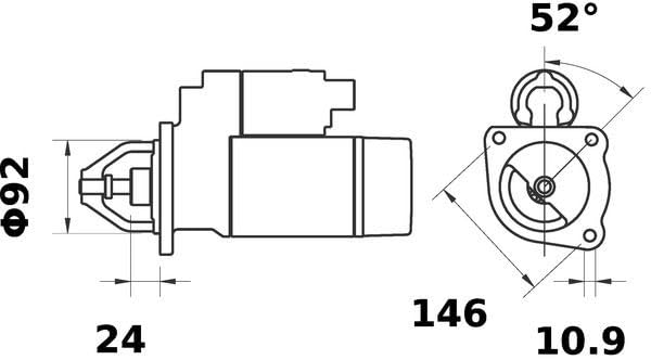 Mahle Eorig Grinding MS 346 Starter