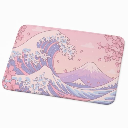 Image of Mouse Pad for Laptop & Desktop | 9x7 Inch Anti-Fray Stitched Edges | Non-Slip Rubber Base | Desk Setup Accessory for Students, Gamers & Professionals (Wave)