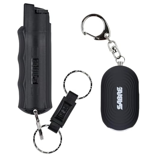 SABRE Personal Safety Kit with Pepper Spray and 2-in-1 Personal Alarm with LED Light, 25 Bursts,130dB Alarm, Audible Up to 1,250 Feet