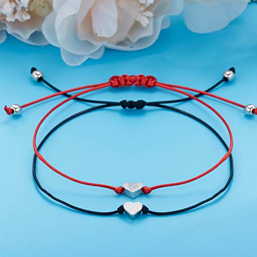 Image of Gmai Mother Daughter Bracelets Mommy and Me Heart Butterfly Matching Wish Bracelets Set Mothers Day Birthday Christmas Gift for Mom Daughter