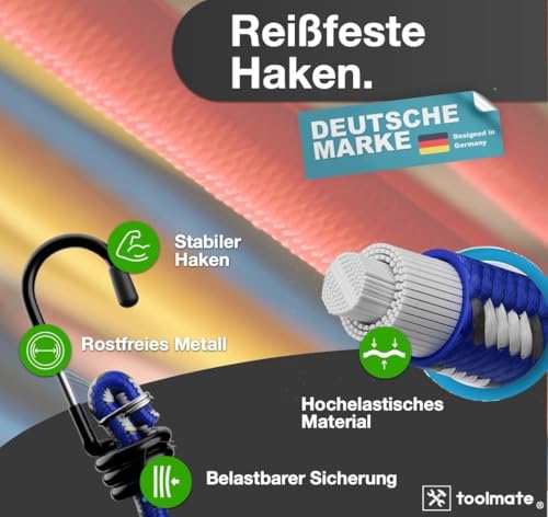 Tendeurs à bagages avec crochets anti-rayures pour fixation de coffre et remorque