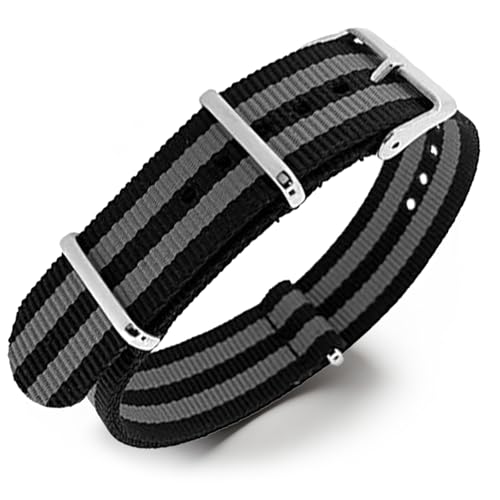 Natos.com   Correas de Reloj NATO de Nylon Militar G10, Para Hombre y Mujer, Hebilla de Acero Inoxidable, 18mm 19mm 20mm 21mm 22mm