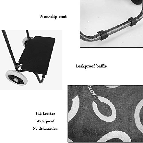 HYY-YY Einkaufskorb, Wanderwagen, Kinderwagen, zusammenklappbar, tragbare Karre, abnehmbare Einkaufstaschen. – Bild 8