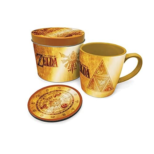 Pyramid International The Legend of Zelda - Golden Triforce - Box métal, mug & Sous verre