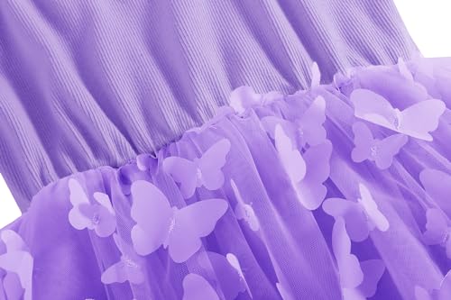Image of GSVIBK Baby Girls Tutu Dress Sleeveless Toddler Cotton Tulle Skirt Princess Party Prom Dresses