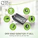 PHONEDRS Q10 UV-C Cell Phone Sanitizer with Dryer and Qi Wireless Charging | Cleans, Dries and Charges All Phones