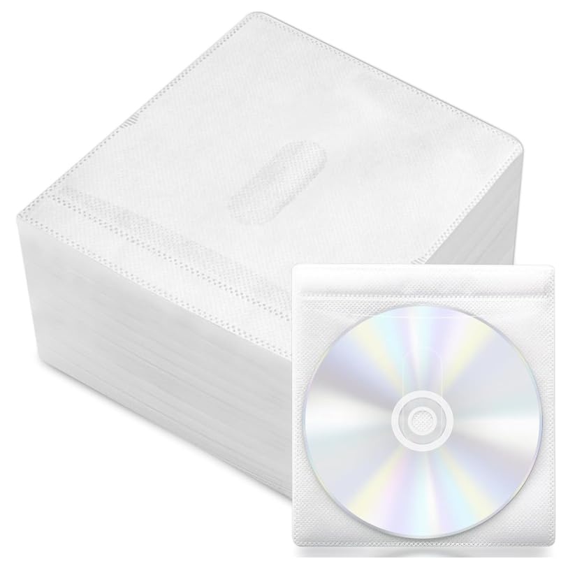UHETLET 100 stück cd Hüllen Plastik Doppelt für 2 CDs CD-/DVD-Schutzhüllen Bluray Schutzhüllen PP Doppelseitige Kunststoffhülle Klarsichthüllen Leerhülle zur Aufbewahrung...