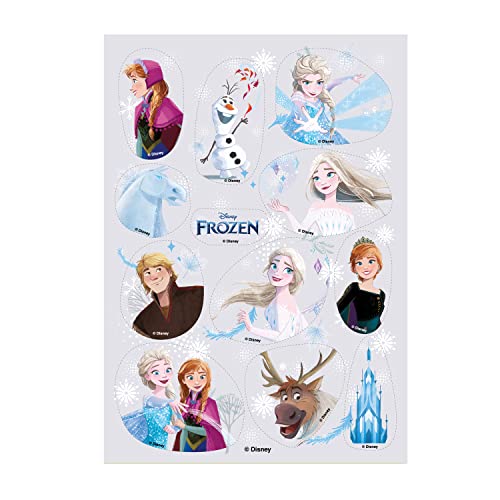 Dekora - Décoration Coméstible pour Gâteaux d'Anniversaire pour Enfants de Silhouette Découpée de La Reine des Neiges 2