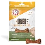 Arm & Hammer for Pets Nubbies Dental Treats for Dogs with Baking Soda and Calcium, Treat Chews Help Fight Bad Breath, Plaque & Tartar without Brushing, Peanut Butter, 20 Pcs (Packaging may vary)