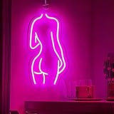 LED Pink Lady Back Neon Sign Suitable for Bedroom Living Coffee Shop Bar Club Wedding Party Decoration Neon Lights Personalized Neon Signs for Wall Art, With Dimmable Switch Neon Light Signs