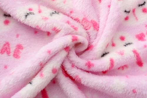 Image of Girls Soft Fleece Robes Plush Hooded Bathrobes Sleepwear for Kids 2-16 Years